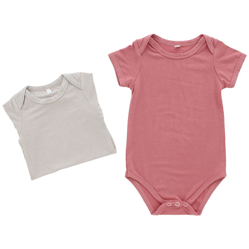 Classic Short Sleeve Baby Romper Soft Bamboo Spandex Cotton Fabric Eco-friendly Baby Clothing Spring Summer Style Clothes