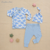 Wholesale 0-24m Baby Pajamas Sets Autumn Long Sleeve Knitted Cotton Boys Girls Outfits 3 Pieces Baby Clothing Gift Set