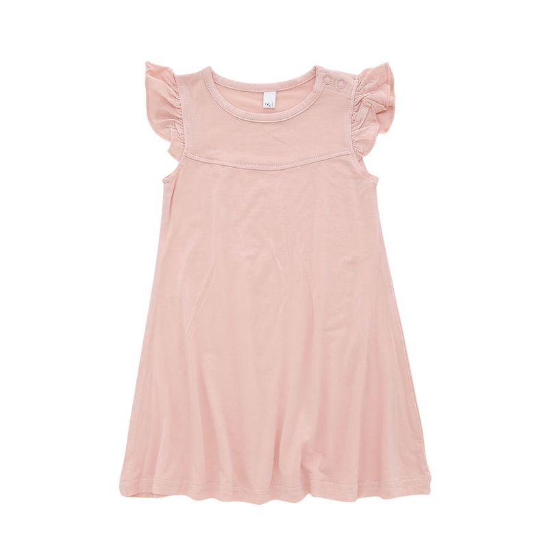 Hot Sale Design Sleeveless Summer Bamboo Knitted Super Soft OEM Custom Baby Children Girl Dress