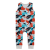 Classic Style Baby Clothes Customize Color Pattern Summer Sleeveless Suspender Button Design Girl Boys Baby Romper Set