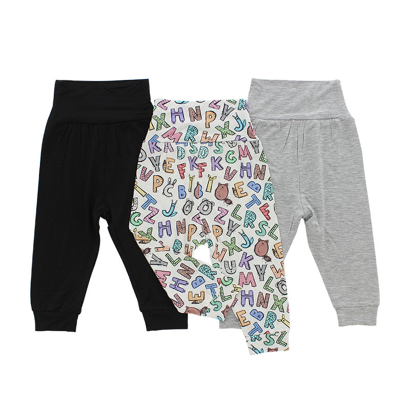 Unisex Baby Boys Girls Long Pants 0-6 Years Autumn Clothing 95% Bamboo & 5% Spandex Knitted OEM Printed Wholesale Kids Pants