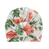 Lovely Baby Hats Bamboo Fabric Sweet Flora Pattern Muslim Facial Decoration Custom Accessories of Baby Romper Set