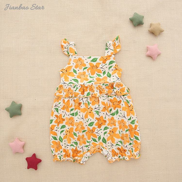 Custom Baby Romper Sets Baby Pajamas Set Kids Clothing Girl's Clothing Ready Stock From Factory Eco Friendly Sleeveless Casual