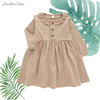 Ruffle Collar Baby Girls Dress Casual Party Clothing Lovely Autumn Long Sleeve Baby Romper Set Fashion Baby Girl Skirt