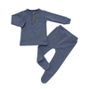 Wholesale Newborn Baby Clothing Infant Pajamas Sleeping Out Going Wear 100% Cotton Solid Color Long Sleeves Baby Clothing Set