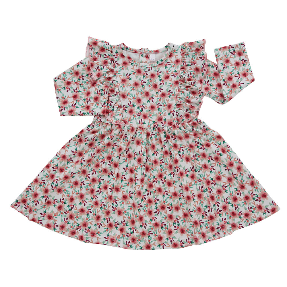 Latest Design Baby Girls Dress Casual Party Clothing Lovely Autumn Long Sleeve Fashion Baby Girl Skirt Customize Acceptable