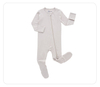 Wholesale Footie Design Baby Boys' Girls' Long Sleeve Bodysuit Spandex Bamboo Clothing Anti Grips Footie Zipper Romper Pajamas