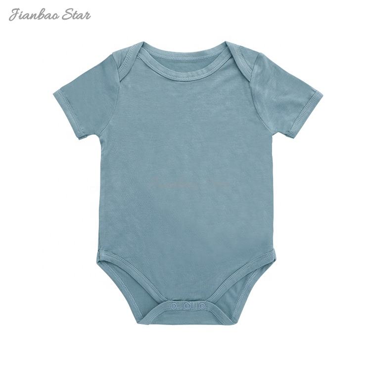 OEM 95%bamboo 5%spandex Shortsleeve Rompers Clothes Pajamas High-Quality Bamboo Newborn Baby Girls Boys Clothing Casual Nice