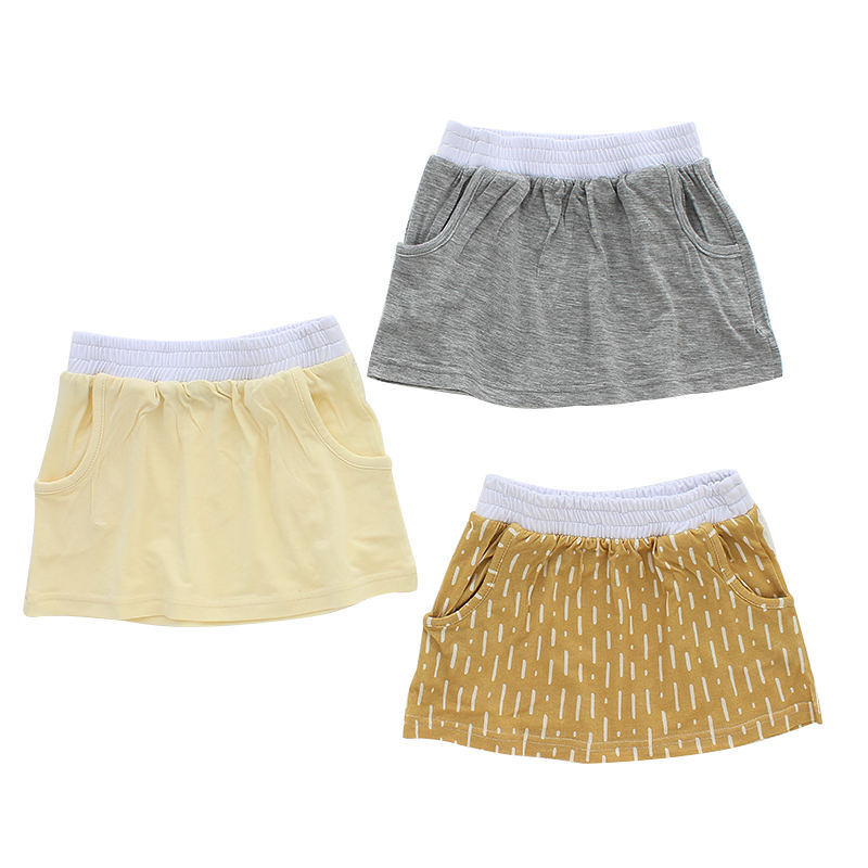 Wholesale Bamboo Knitted MINI Baby & Kids Sport A-line Shirt Baby Girl's Summer Short Dress