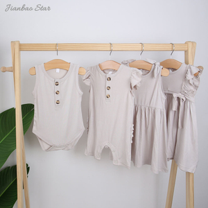 New Style 100% Cotton Comfortable High Quality Summer Custom Color Pattern Sleeveless Lovely Lightweight New Baby Rompers