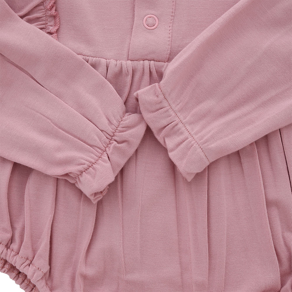 Lovely Baby Girls Ruffled Rompers Wholesale Custom Baby Fleece Clothing Autumn Clothing Bamboo Cotton Soft Children Romper