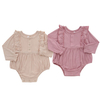 Lovely Baby Girls Ruffled Rompers Wholesale Custom Baby Fleece Clothing Autumn Clothing Bamboo Cotton Soft Children Romper