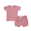 Factory Direct Custom Accepted Pajamas Lovely Cute Unisex Baby Summer Bamboo Clothes Newborn Infants Two Pieces Clothing Sets