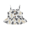 New Style Bamboo Knitted Summer Suspender Baby Girls Dress Sleeveless With OEM Digital Printing Design