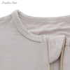 Wholesale New Born Long Sleeve Zipper Autumn Winter Baby Clothes Custom Solid Color Unisex 95% Bamboo Baby Rompers