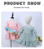 Wholesale Custom Design Baby Kids Long Sleeve Dress Lovely Baby Romper Set Autumn Solid Color Fashion Baby Girl Skirt