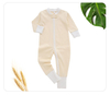 Extra Soft Bamboo Cotton Fabric Baby Romper Long Sleeve Zipper Button Style Baby Clothing Set Customize Printing Kids Clothing