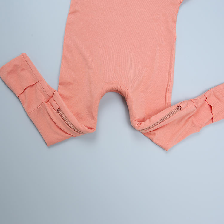 Wholesale NEW Style With Zipper Design 0-24m Baby Romper Set Custom Plain Color Newborn Baby Rompers Clothing Baby Suit