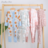 New Hot Sales Bamboo Clothes Custom Print Infant Pajamas Soft Breathable Baby Clothes Zipper Ruffle Baby Rompers
