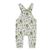 Bamboo Cotton Organic Cotton OEM Print Baby Toddler Boy And Girl Suspender Baby Romper Baby Suit