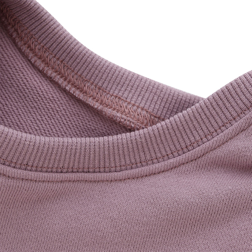 Classic Loose Style Outfit Wholesale Solid Color Sleepwear Bamboo Cotton Long Sleeve T-shirt OEM Custom Design Baby Kids Clothes