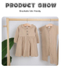 Ruffle Collar Baby Girls Dress Casual Party Clothing Lovely Autumn Long Sleeve Baby Romper Set Fashion Baby Girl Skirt