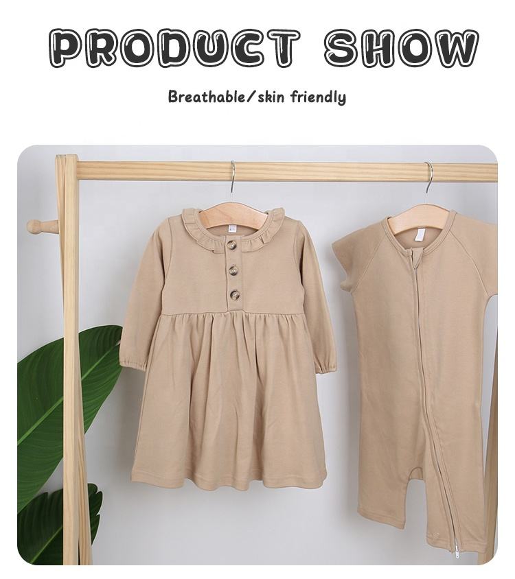 Ruffle Collar Baby Girls Dress Casual Party Clothing Lovely Autumn Long Sleeve Baby Romper Set Fashion Baby Girl Skirt