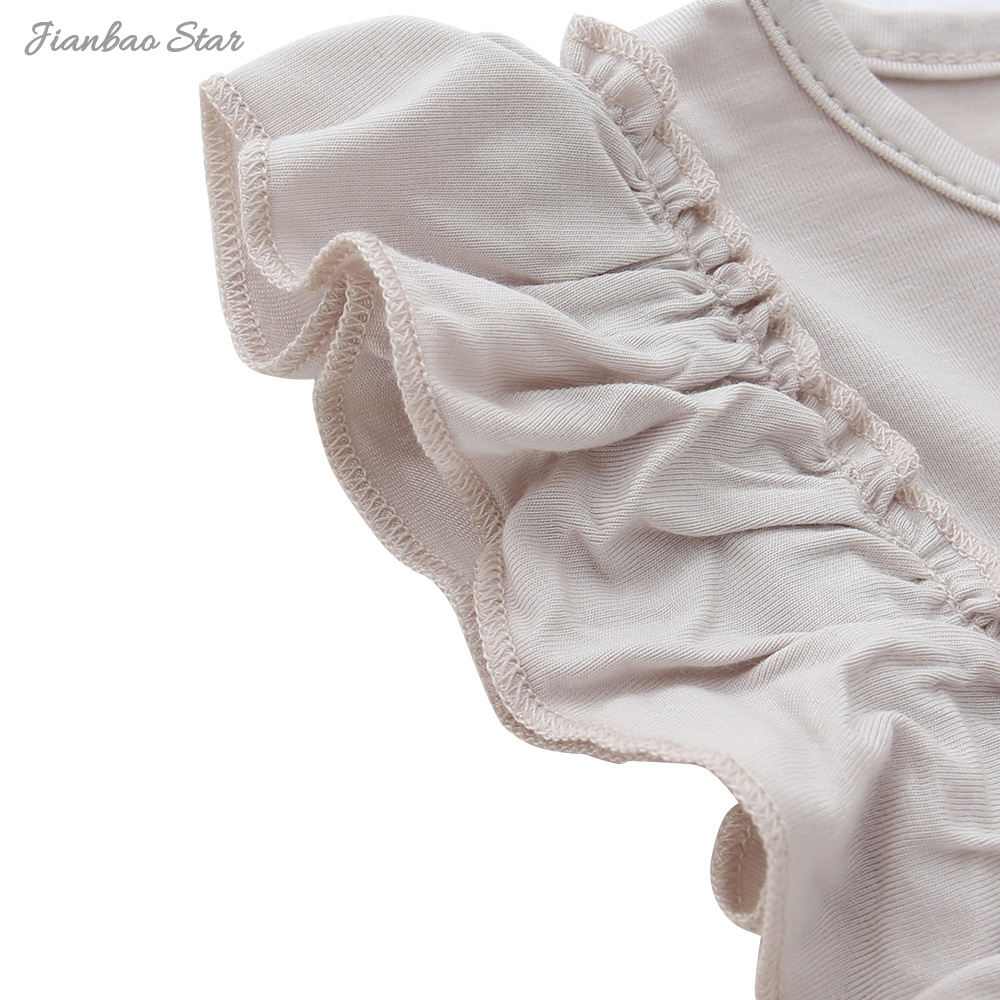 New Style High Quality Wholesale Summer Hot Sale Custom Color Pattern Sleeveless Ruffle Lovely Suspender Baby Girls Dresses