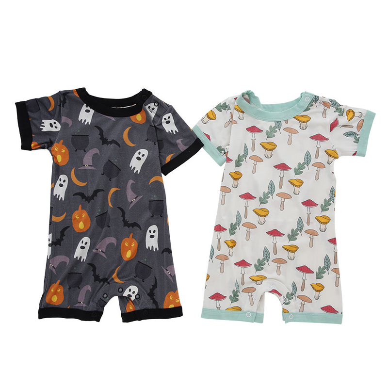 Wholesale Classic Style Romper Summer Bamboo Cotton Infants Clothing Short Sleeve Suspender Lovely Baby Clothing