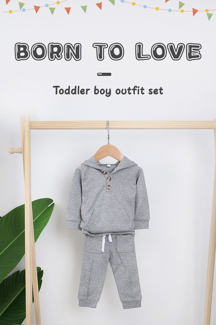 Factory Price Wholesale Baby Clothes Fashionable Baby Boy Clothes Set Autumn Boys Soft Casual Cotton Tops with Hat