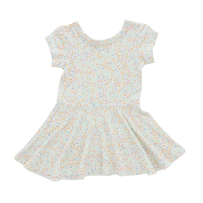 Baby Toddler Girls Summer Dress Round Collar A-Line Wholesale Kids Clothing Dress With Customized Printing Design