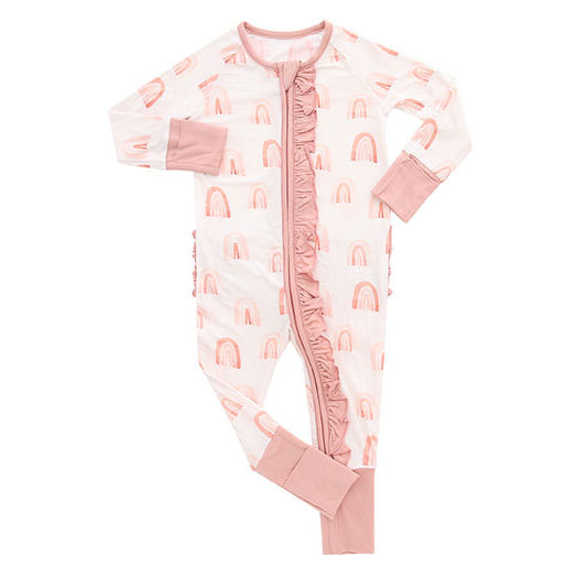 Bamboo Viscose Soft Baby Jumpsuit Pajamas Newborn Sleepers Boy Girl Clothes Printed Custom Baby Rompers