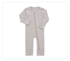 Classic Solid Color Design Suspender Bamboo Cotton Long Sleeve Lovely Baby Rompers Autumn Infants Body Suit Zipper Jumpsuits