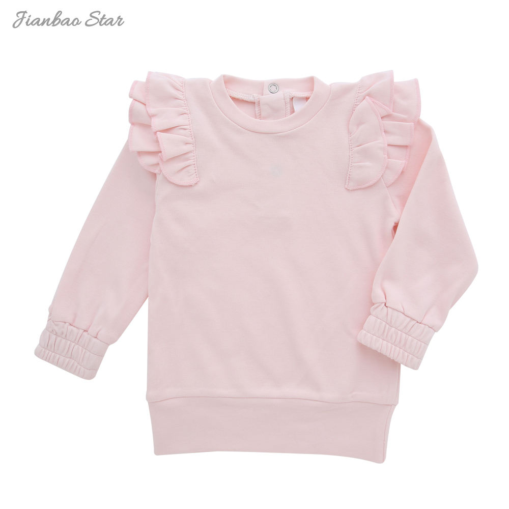 Baby Girls Toddler & Kids Winter Style Long Sleeve Tops And Pants With Ruffle Clothing Set Outfit Clothes Set