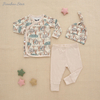 Wholesale 0-24m Baby Pajamas Sets Autumn Long Sleeve Knitted Cotton Boys Girls Outfits 3 Pieces Baby Clothing Gift Set