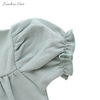 Factory New Arrivals Ruffle 100% Cotton Comfortable Custom Color Buttons Short Sleeves Summer Style Unisex Baby Romper