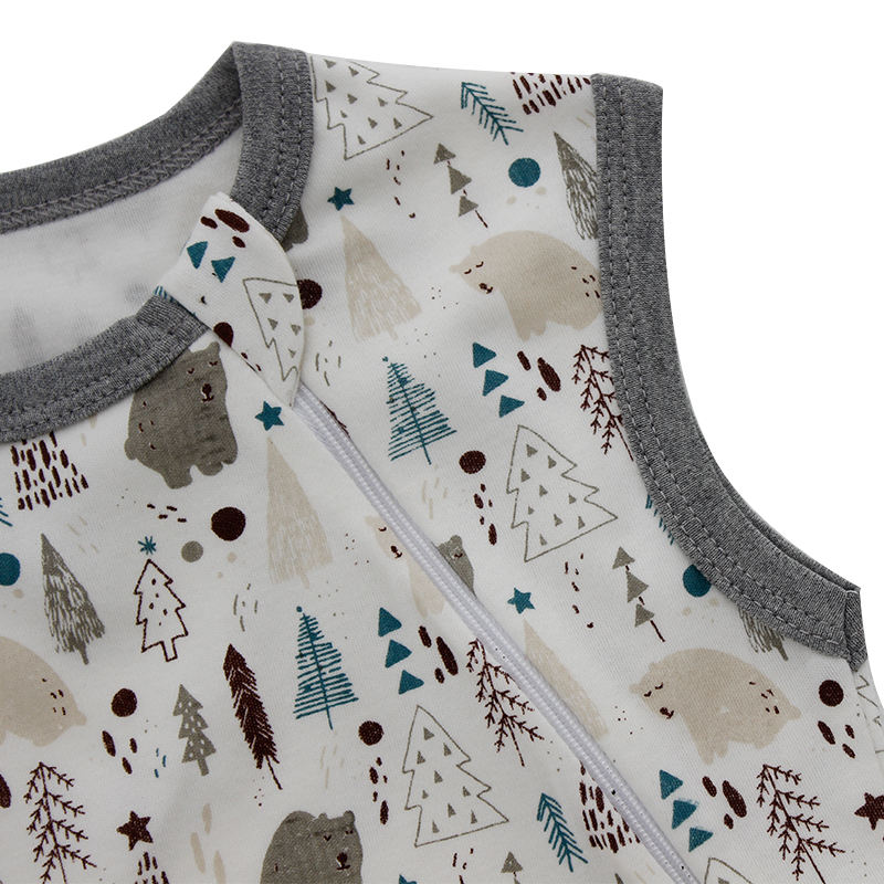 Wholesale Baby Sleep Bag Long Sleeve Zipper Style Sleepwear Newborn Baby Clothing Unisex Baby Girls Boys Custom Print Sleep Sack