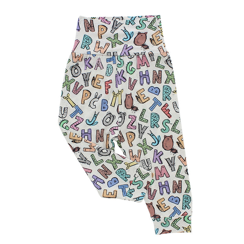 Unisex Baby Boys Girls Long Pants 0-6 Years Autumn Clothing 95% Bamboo & 5% Spandex Knitted OEM Printed Wholesale Kids Pants