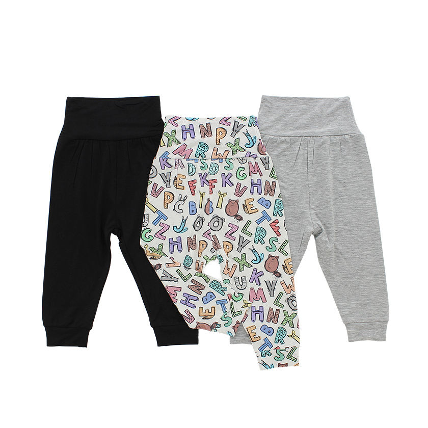 Wholesale New Arrival Baby Toddler Boys High Waist Long Pants High Quality Knitted Custom Printed Kids Pants