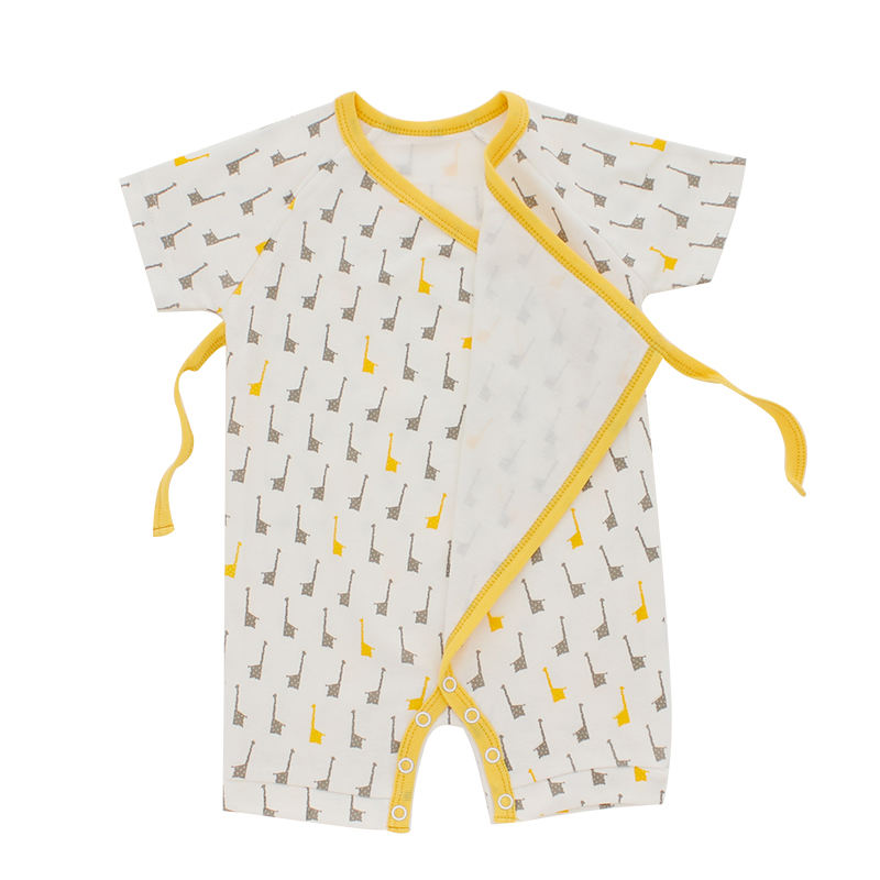 New Arrivals Lace Up Hot Sale Fashion Casual Comfortable Knitted Short Sleeve Summer Style New Born Baby Romper