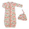 Wholesale Long Sleeve Sleeping Bag Front Zipper Design Soft And Cute Hat Baby Nightgown Sets for Newborn Infant Toddler