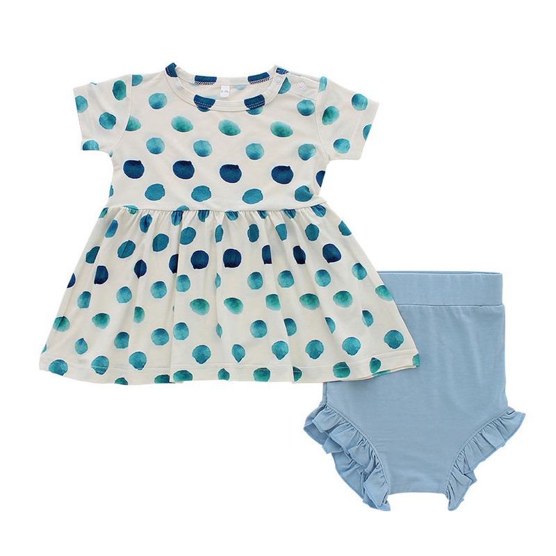 Newborn Baby Pajamas Sets Summer Short Sleeve Knitted Cotton Baby Girls Outfits 2 Pieces Baby Dress Clothing OEM