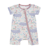 100% Cotton Fabric High Material Baby Summer Soft Jumpsuit Newborn Short Sleeve Zipper Design Baby Romper