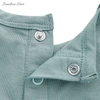 New Design High Quality Custom Color 100% Cotton Button Sleeveless Ruffle Baby Romper New Born Baby Clothing