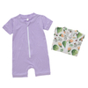New Born Baby Romper With Single Front Zipper Design Summer Baby Jumpsuits Short Sleeve Boys And Girls Kids Clothes