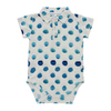 Popular Bamboo Knitted Unisex Baby Rompers Short Sleeve Summer Turn-down Collar With Opening Button Design Baby Jumpsuit
