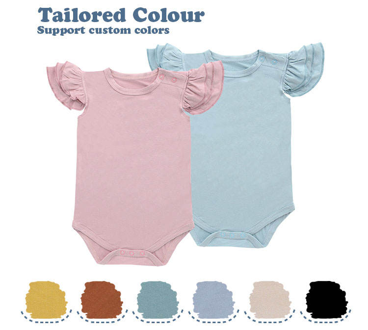 Wholesale Sleeveless Baby Romper Bamboo Spandex Cotton Material Clothing Cute Lovely Baby Jumpsuit in Solid Color Design