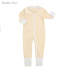 Extra Soft Bamboo Cotton Fabric Baby Romper Long Sleeve Zipper Button Style Baby Clothing Set Customize Printing Kids Clothing