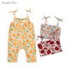 New Design High Quality 100% Cotton Beautiful Pattern Casual Style Buttons Condole Belt Baby Clothes Baby Rompers