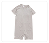 Wholesale Summer Style Jumpsuit With Short Sleeve & Snap Button Plain Color Bamboo Baby Romper Set